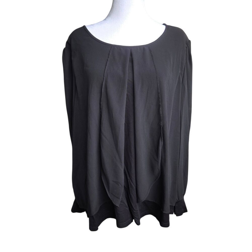 Hanna Nikole Women's Size 24W Black Blouse